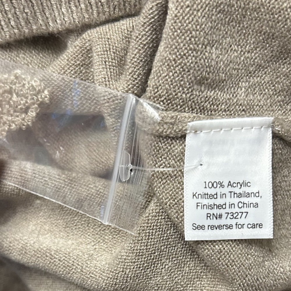 Women's Croft & Barrow The Extra Soft Crewneck Knitted Sweater XXL Beige Camel - Picture 6 of 7